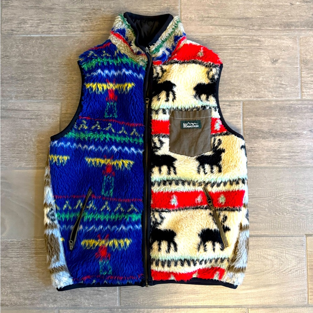 Manastash hairy fleece vest M
